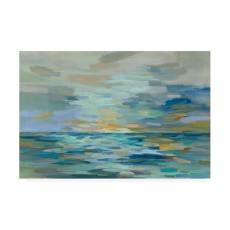 Silvia Vassileva 'Pastel Blue Sea' Canvas Art,30x47